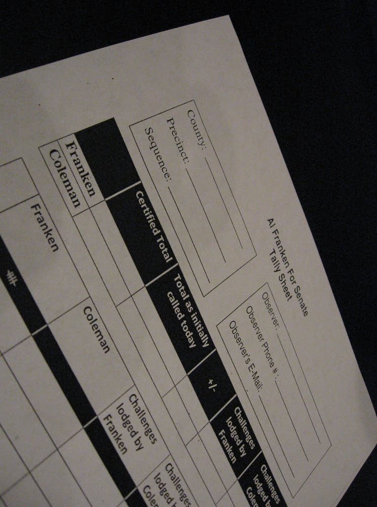 Tally sheet