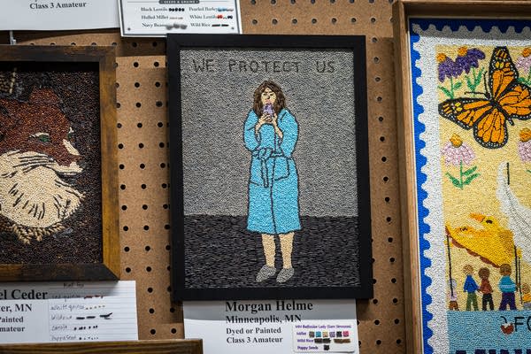 Crop artwork at the state fair