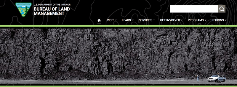 Federal agency replaces mountain landscape photo with coal seam on home page