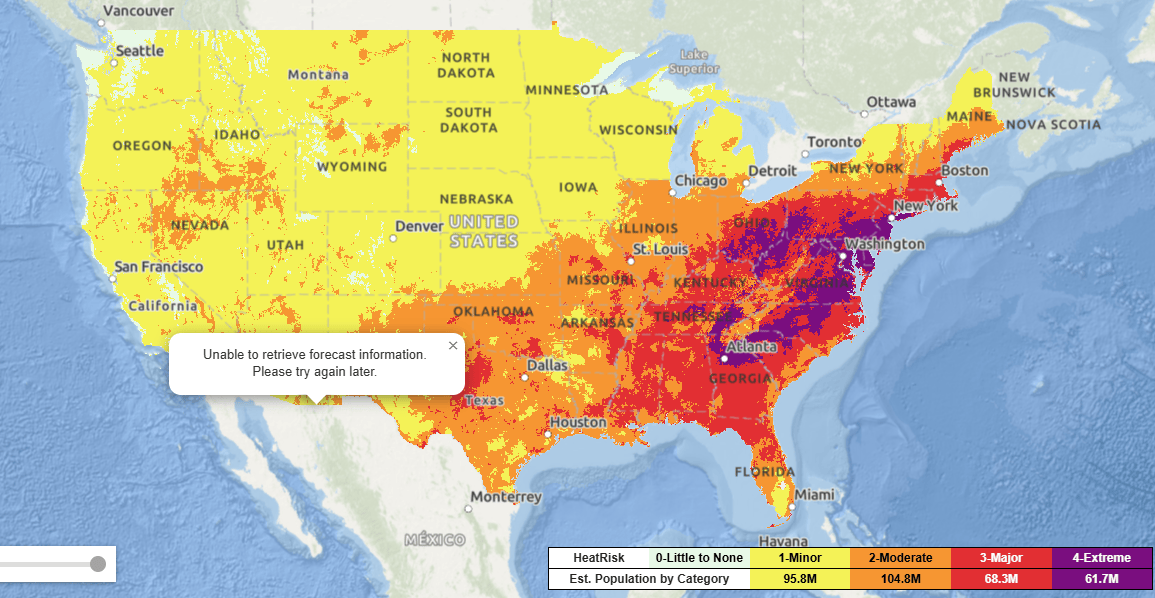 Heat risk lowers
