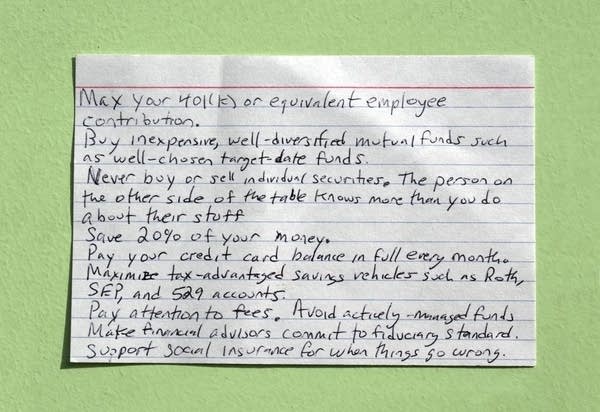 Everything you need to know about personal finance fits on an index card