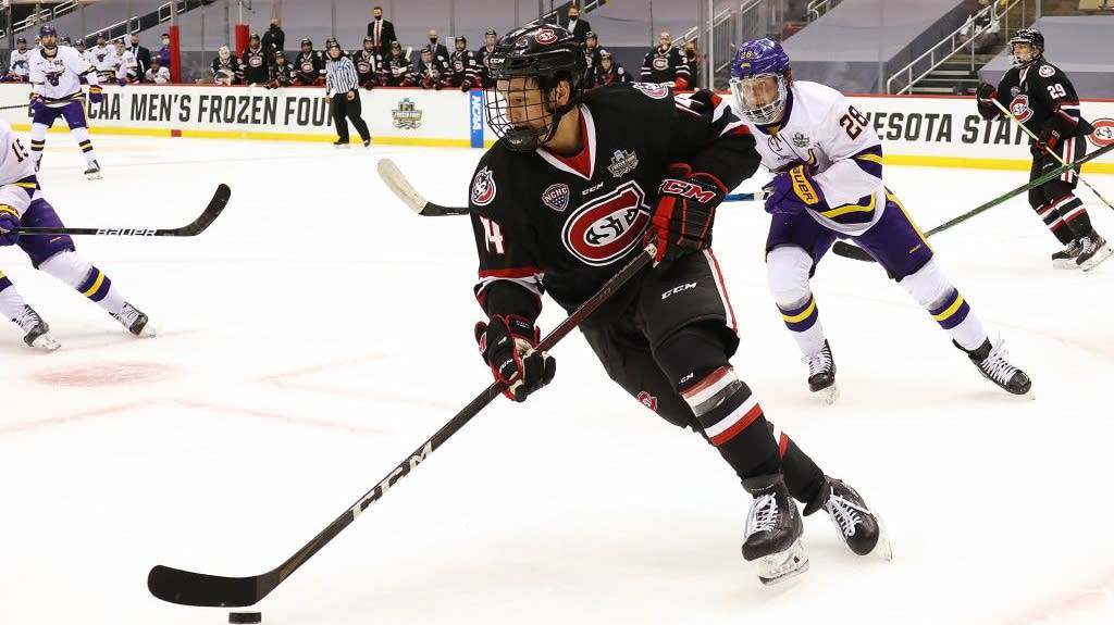 St Cloud State Advances To Its First National Hockey Title Game MPR News