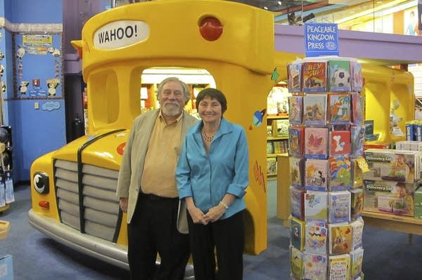 Author Joanna Cole, right, and illustrator Bruce Degen.