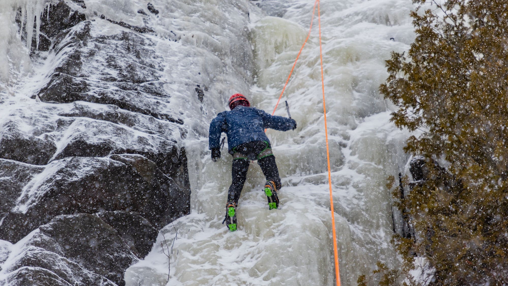 Winter Play Falling ice! Ice climbing in Duluth MPR News