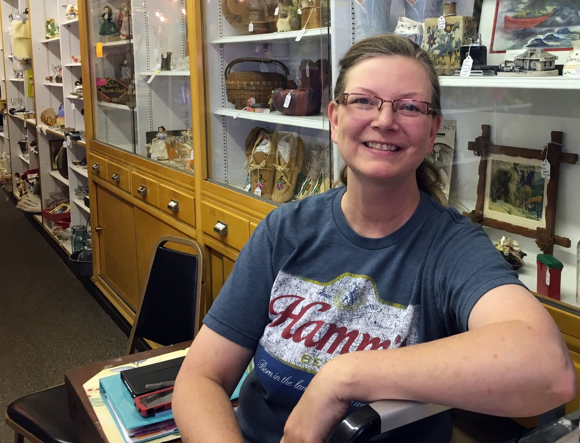 Antiques store owner Vicky Meloche.