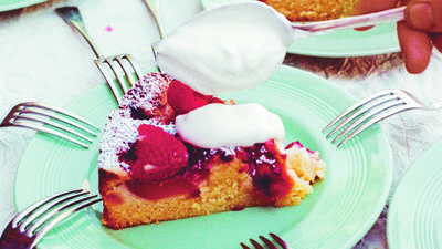 Browned Butter, Almond, Summer Fruit Cake 