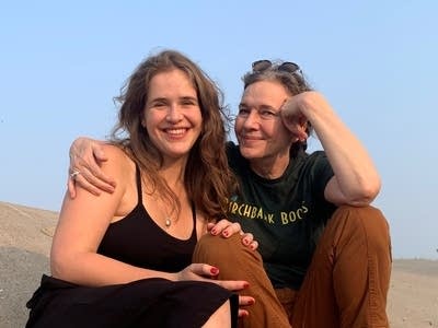 two people smiling for photo