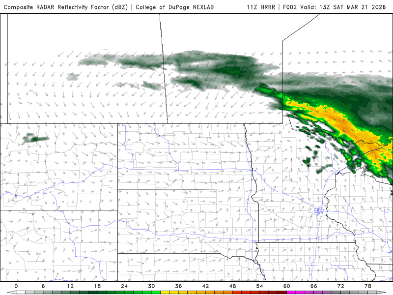 Forecast precipitation Saturday 8 a.m. to midnight