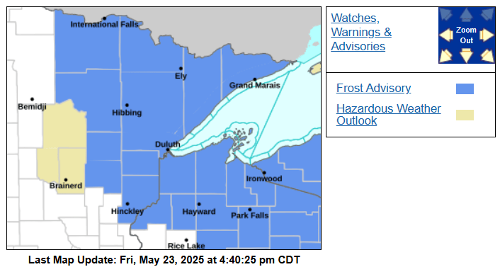 Frost advisory