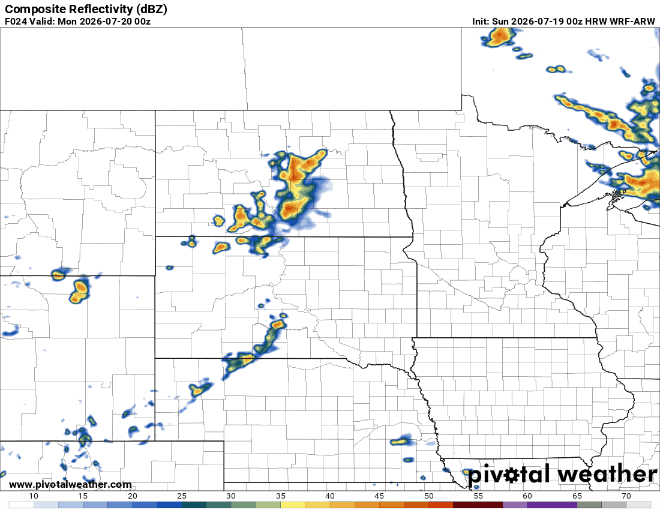 Forecast precipitation Sunday 7 p.m. to Monday 7 a.m.