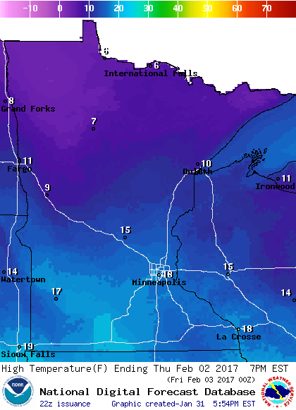 Cool start to February; temperature outlook