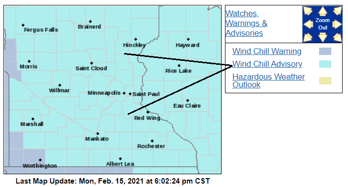 Arctic chill through Tuesday a.m.; temps trend upward later this week