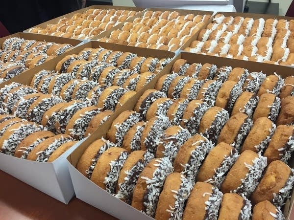 Football fan files police protest with doughnuts