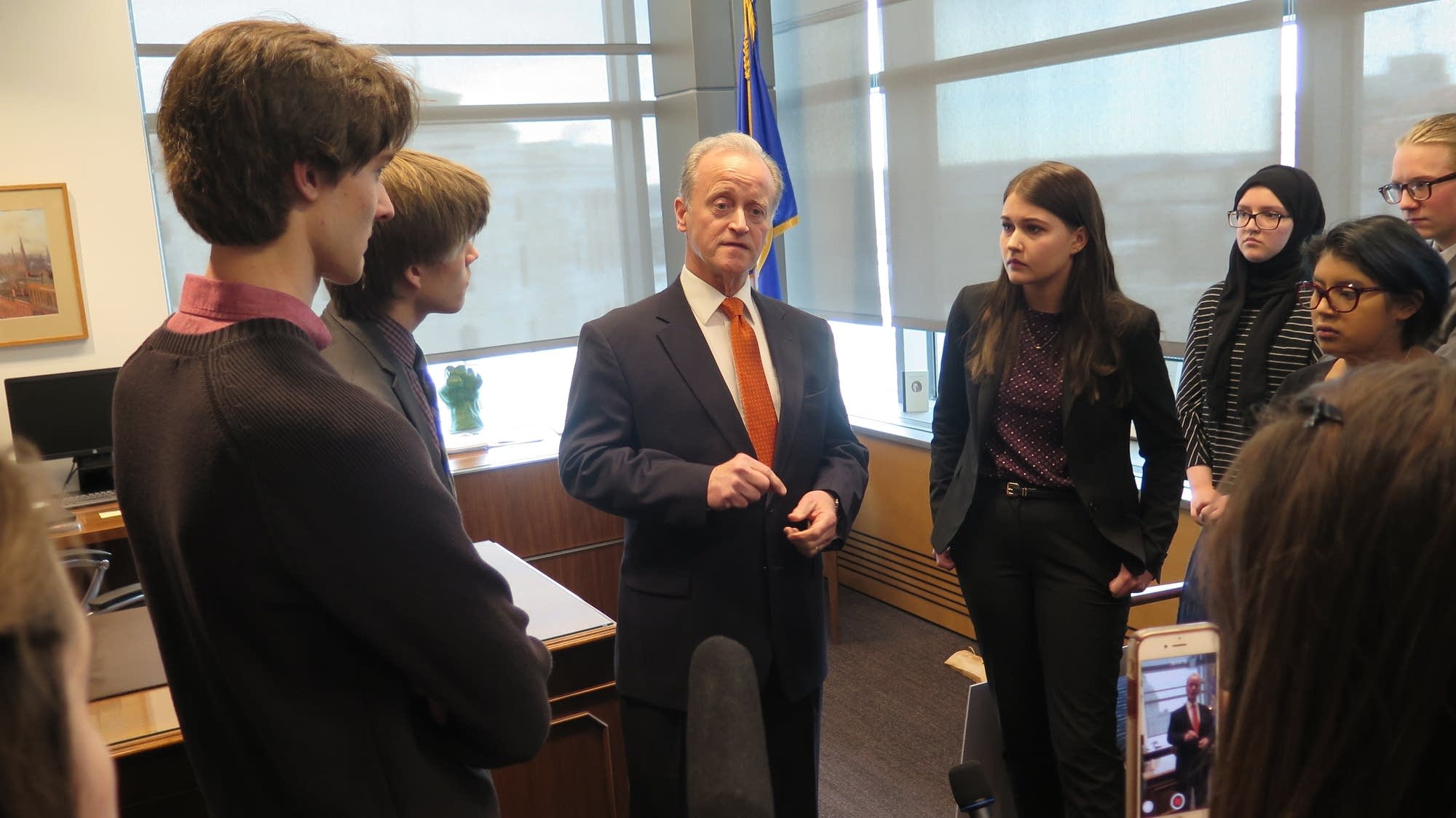 Students press MN lawmaker for gun bill hearings | MPR News