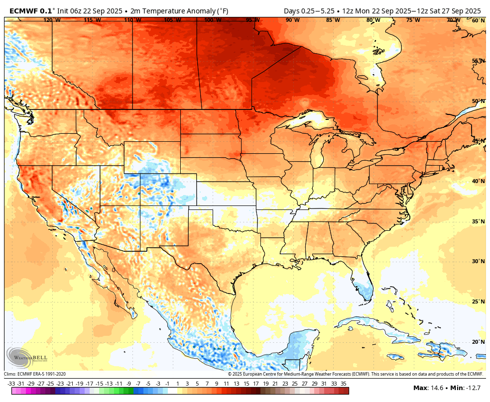 Warmer-than-normal temperatures and pleasant weather this week 