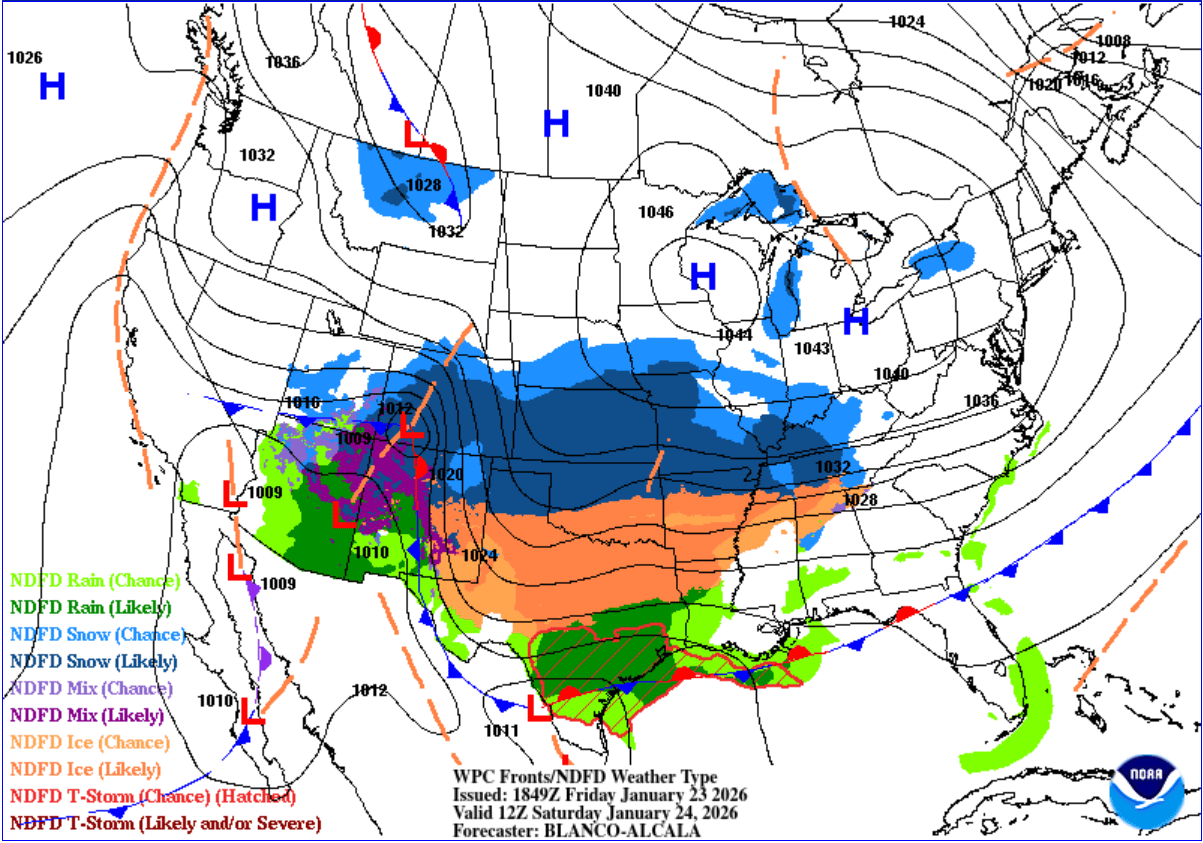 Surface analysis for Saturday