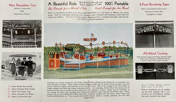 An old brochure shows the Tilt-A-Whirl.
