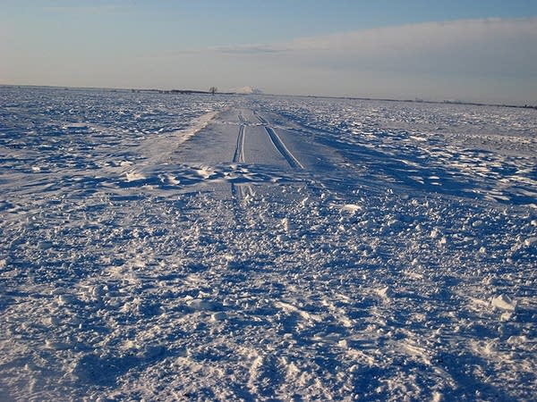 Unplowed road