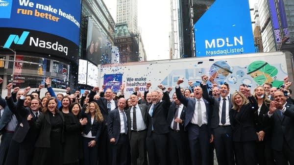 Above, executive leadership and employees of Medline, which raised $6.26 billion in what would be the biggest global IPO of 2025, on Dec. 17. 