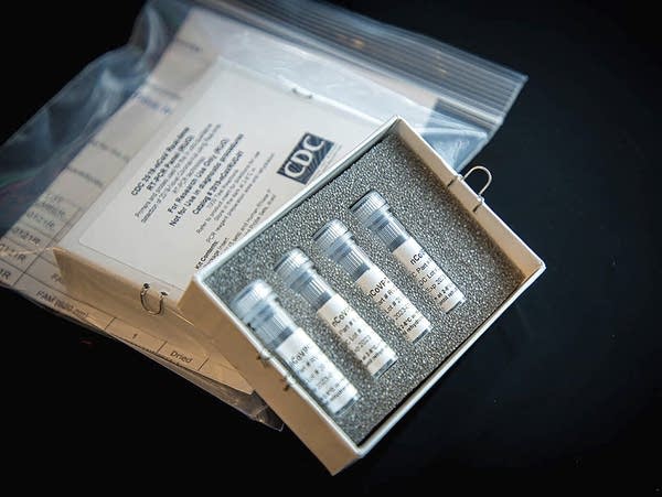 CDC's laboratory test kit for the new coronavirus. 