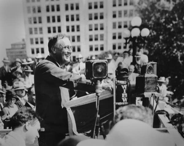 FDR at State Capitol, Topeka KA 9.14.42. Source: FDRL