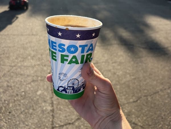 Digital fundraising program manager Emma Ujifusa snagged a coffee at Java Jive on Thursday, Aug. 27, 2026, at the Minnesota State Fair.