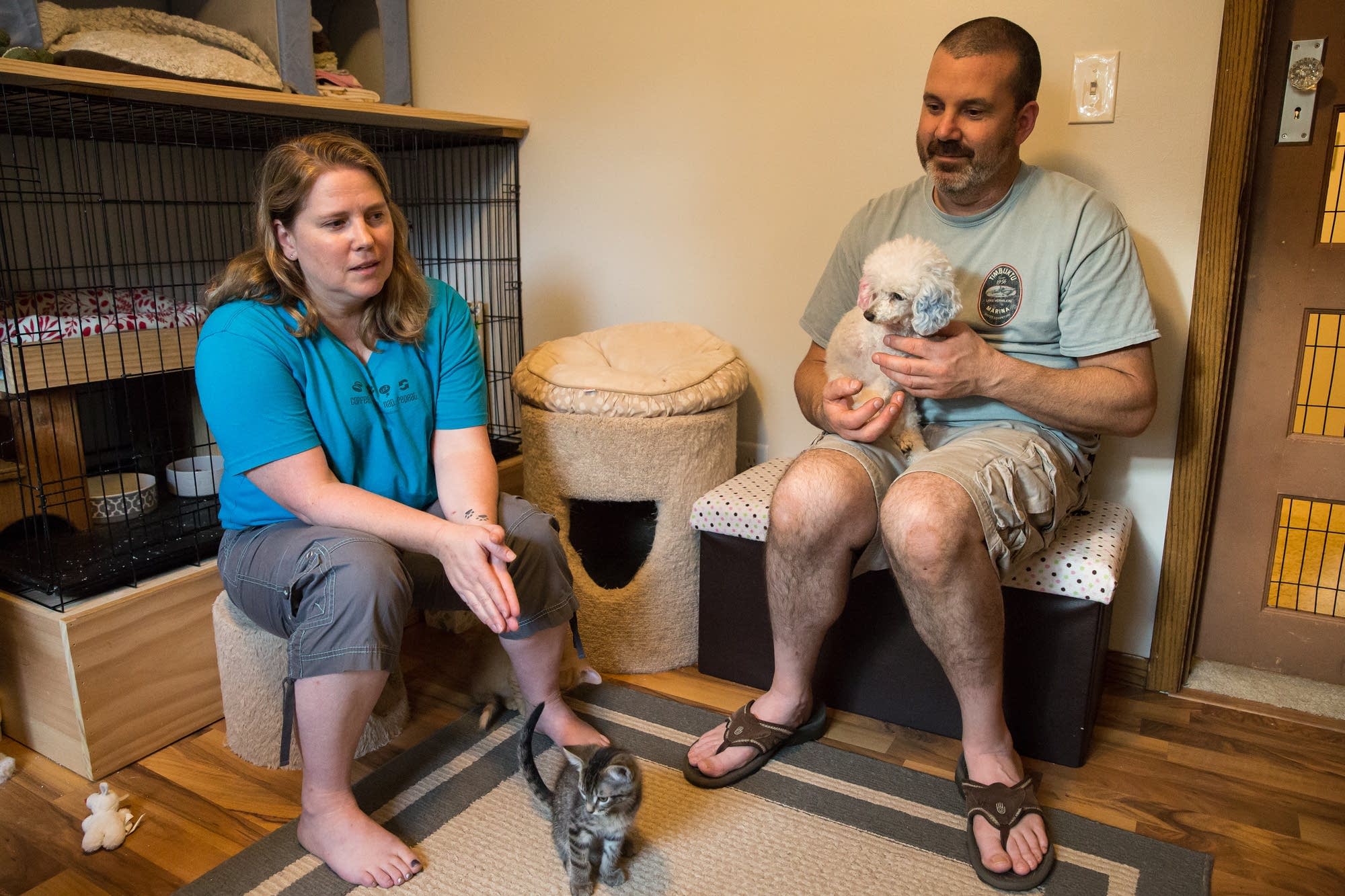 Eileen and Eric Hill sit in