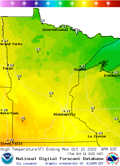 Warm Monday and Tuesday; cooler late week