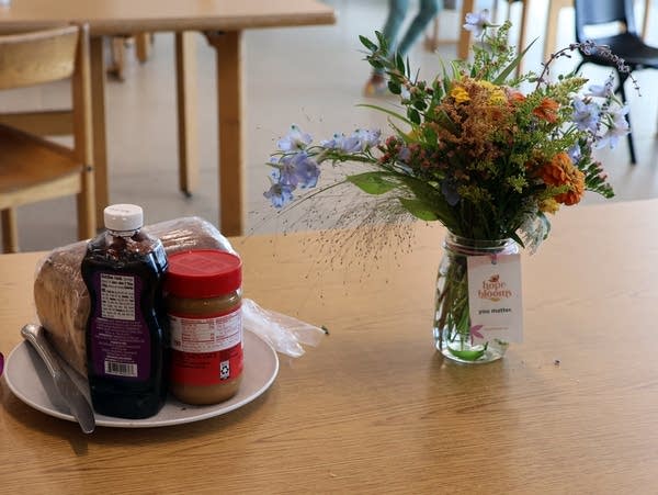 flowers on a table