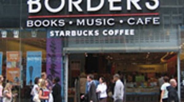 Outside a Borders' bookstore in London