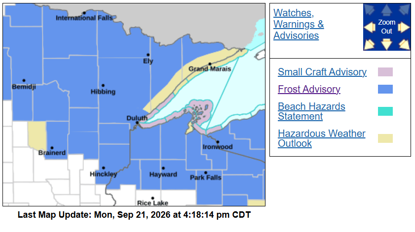 Frost advisory
