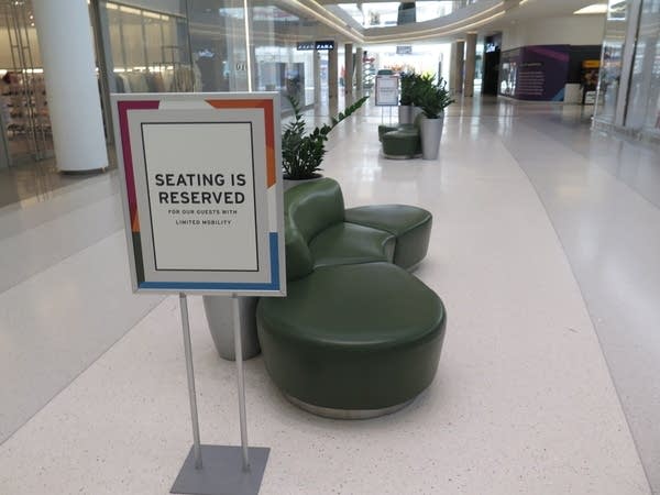 A special seating area for people with limited mobility.