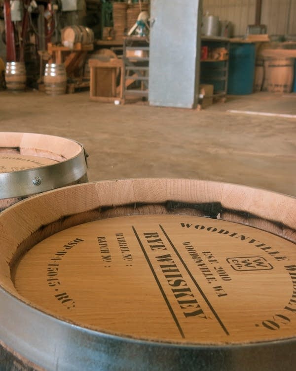  Two whiskey barrels, finished and ready to ship.