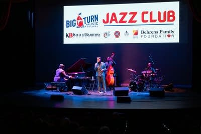 Jazz band performing on stage