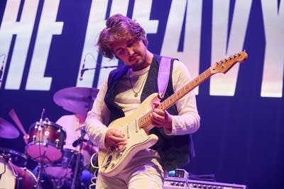 The Heavy Heavy performing on stage