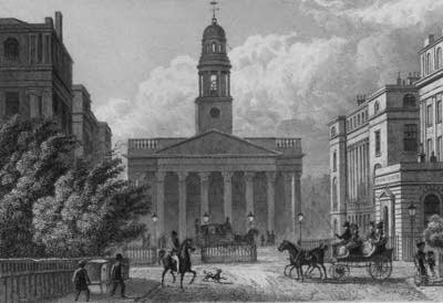 York Gate and St Marylebone Parish Church