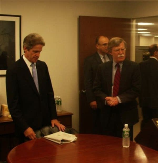 Sen. Coleman with U.N.Ambassador John Bolton.