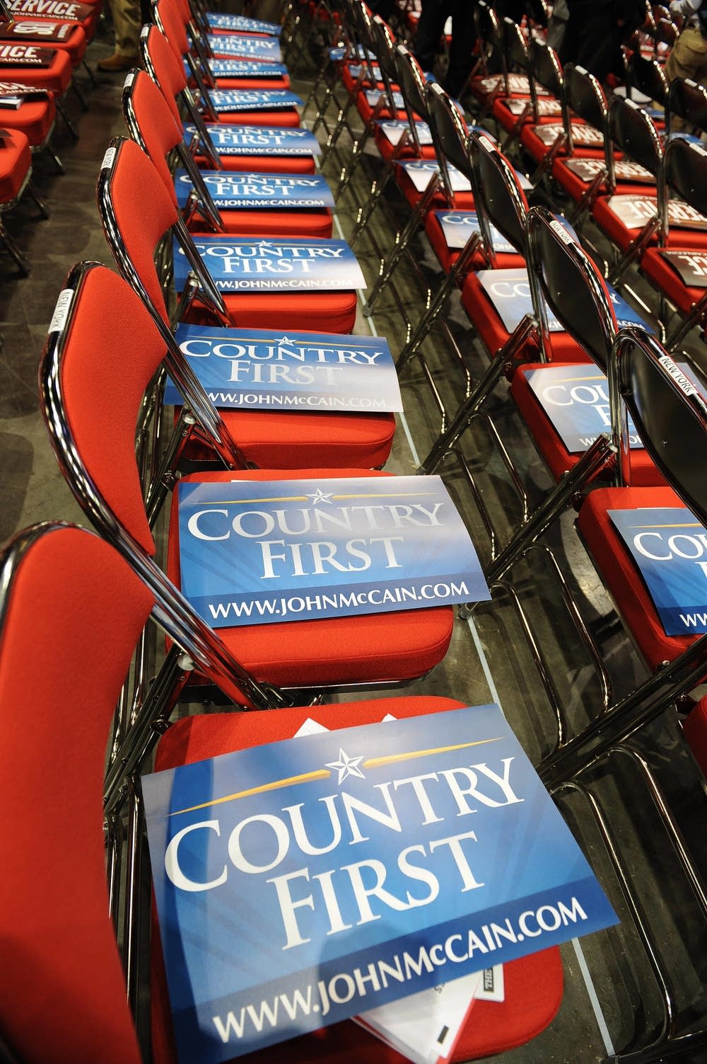 Signs in support of McCain