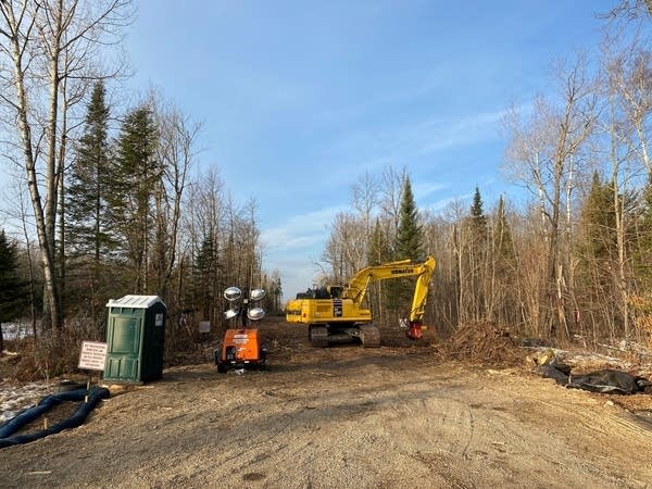 Heavy equipment clears trees and brush from the Line 3 pipeline corridor. 