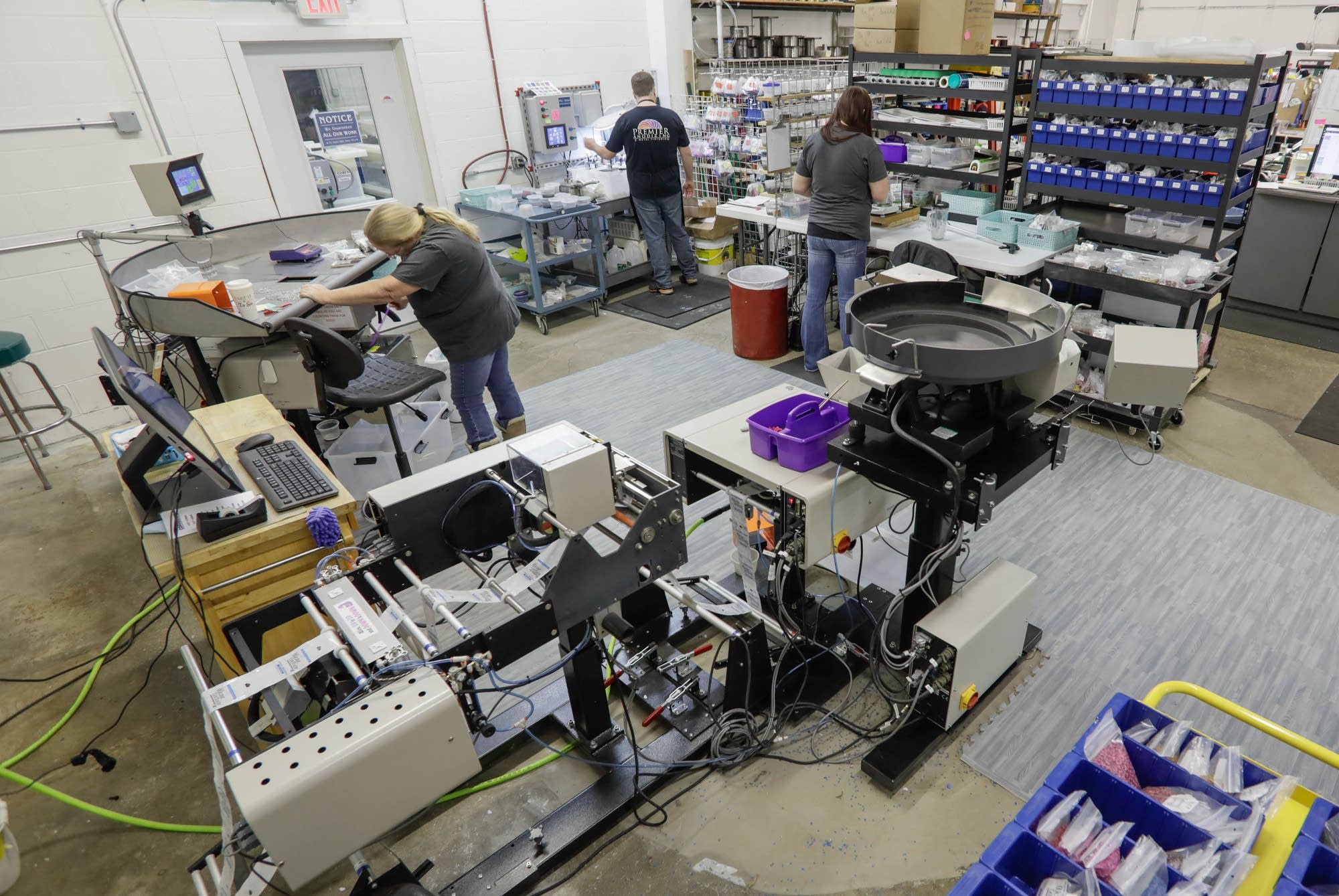 Employees work in the production area nicknamed Oz