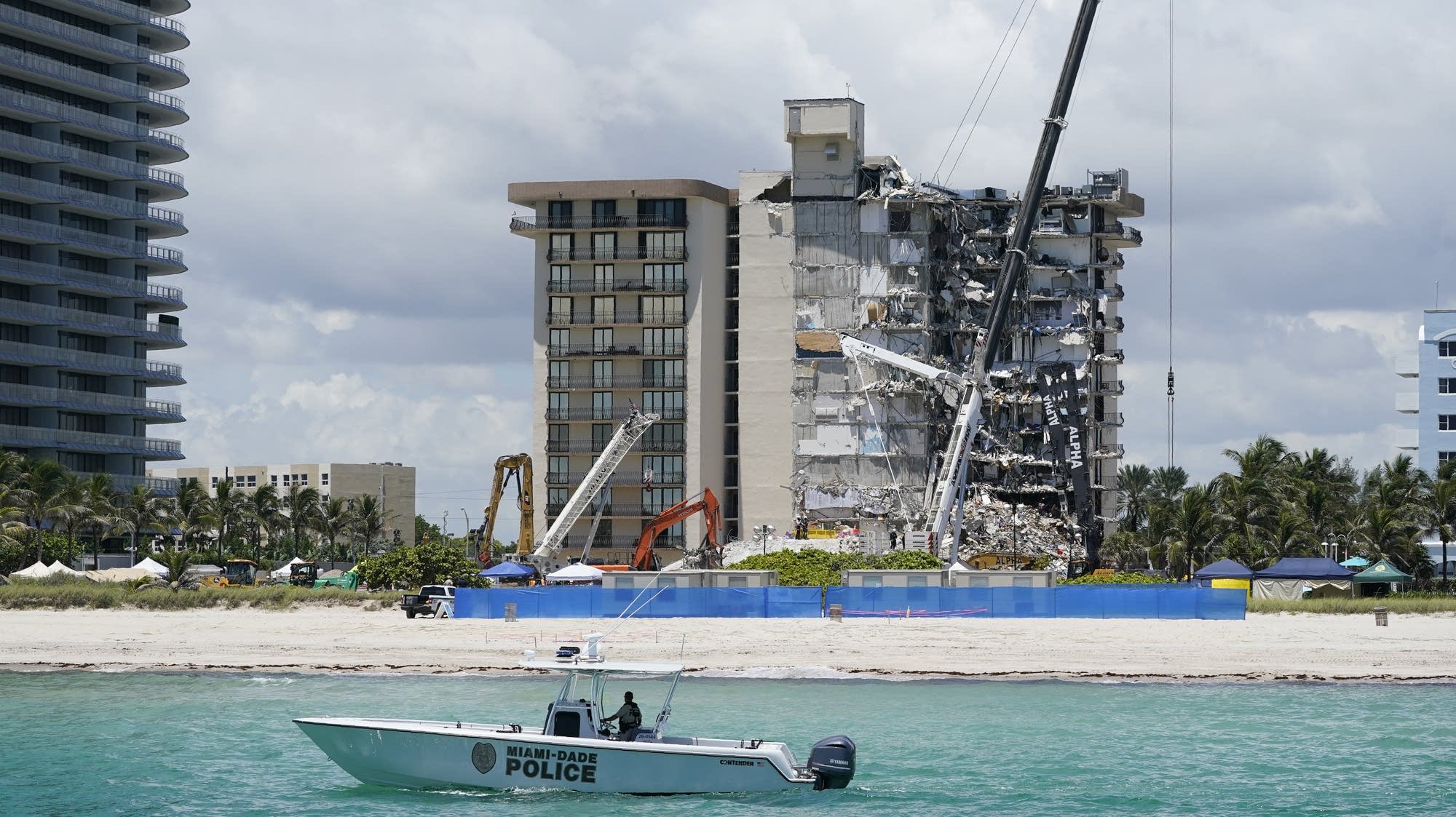Demolition preparations begin at Florida condo building with storm ...