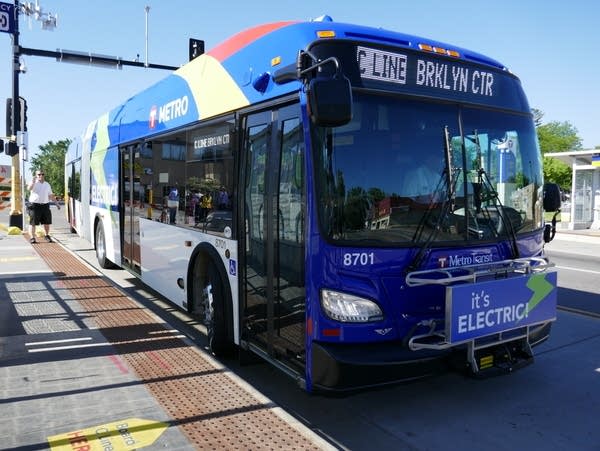 A bus on the new C Line rapid bus route