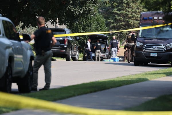 Law enforcement at a home in Hopkins