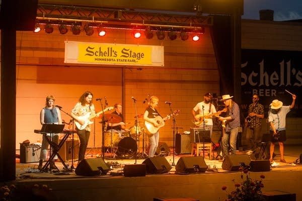 Becky Kapell performs with Al Church and The Congregation at the Schell's Stage at the Minnesota State Fair on Friday, September 1, 2023. 