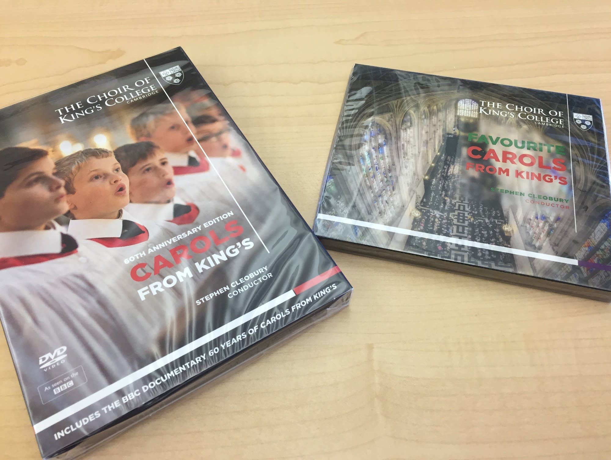 'Carols from King's' DVD and 'Favourite Carols from King's' CD.