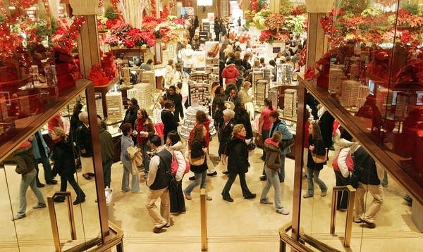 Post-Christmas shoppers search for bargains in Macy's on Dec. 27, 2006, in New York City. 