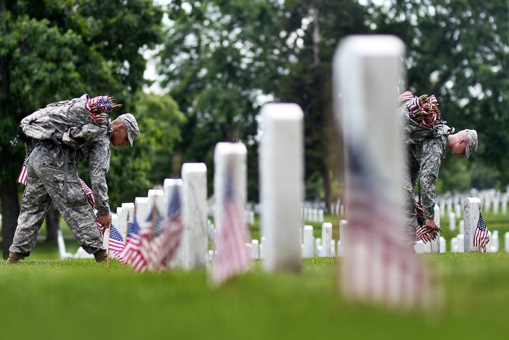 Memorial Day cemetery flags