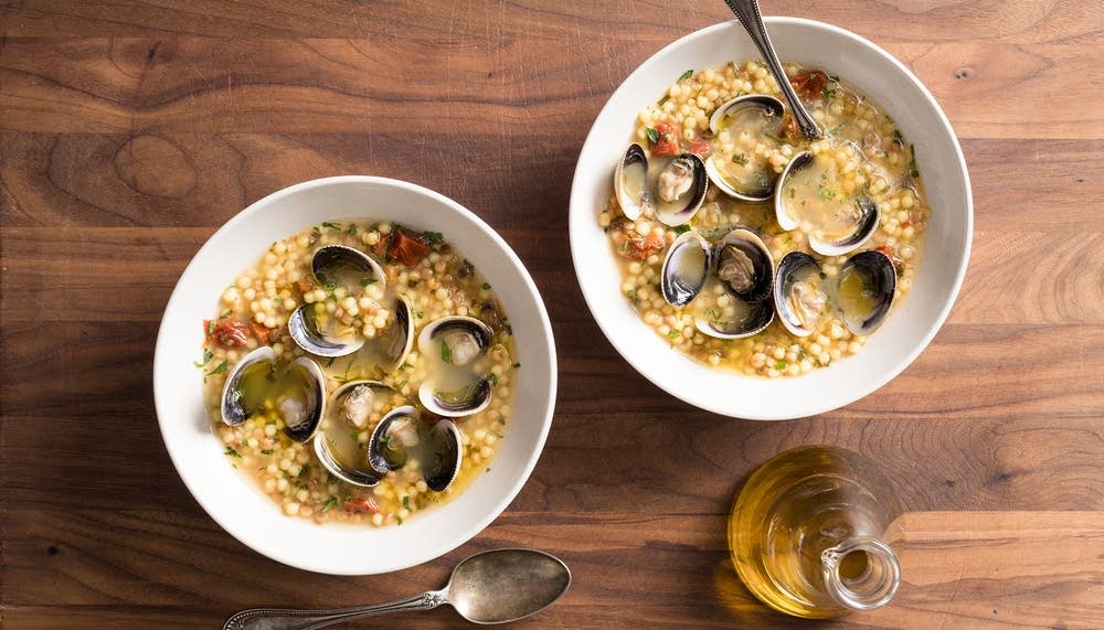 Fregula with Clams and Saffron Broth The Splendid Table