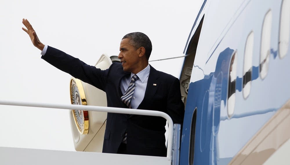 Obama leaves for Minneapolis