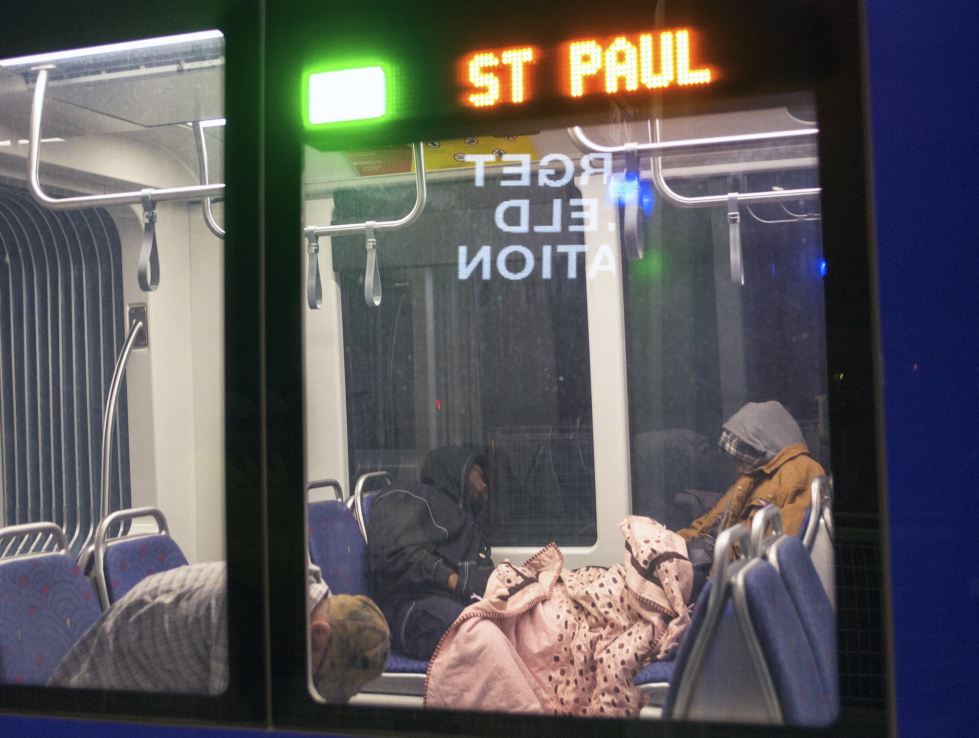 Light rail has become a haven for the homeless late at night.